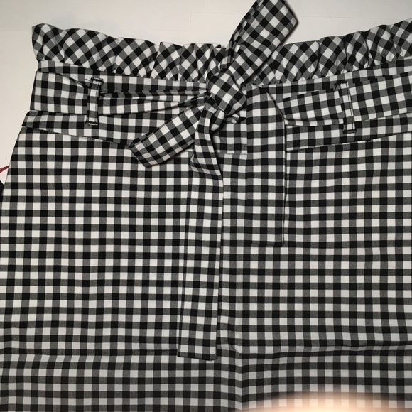 NWT Cynthia Rowley Gingham Tie-Waist Pockets Skirt - Picture 4 of 8